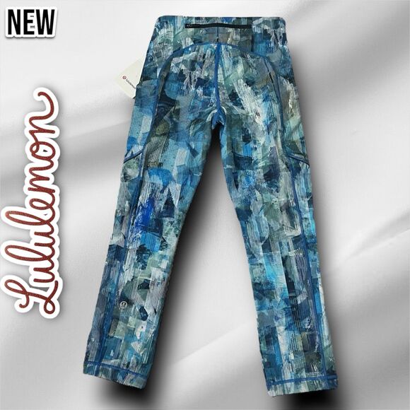 New NWT Lululemon Speed Up Crop 21” Leggings Sun Dazed Multi Blue - Size 2 - Picture 8 of 11